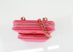 Chanel Caviar Phone Crossbody Pink