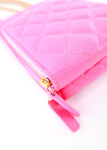 Chanel Caviar Phone Crossbody Pink