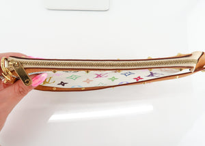 Louis Vuitton Multicolor White Monogram Pochette Accessories