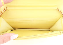 Load image into Gallery viewer, Chanel Caviar Filigree Wallet on a Chain Butter Yellow