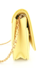Load image into Gallery viewer, Chanel Caviar Filigree Wallet on a Chain Butter Yellow