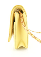 Load image into Gallery viewer, Chanel Caviar Filigree Wallet on a Chain Butter Yellow