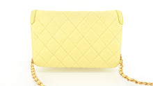 Load image into Gallery viewer, Chanel Caviar Filigree Wallet on a Chain Butter Yellow
