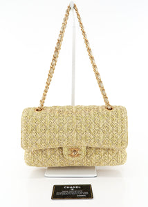 Chanel Medium Raffia Double Flap