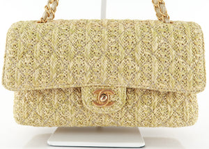 Chanel Medium Raffia Double Flap