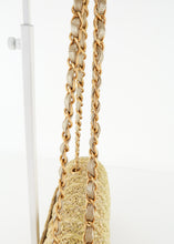 Load image into Gallery viewer, Chanel Medium Raffia Double Flap