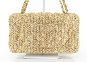 Chanel Medium Raffia Double Flap