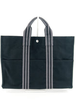 Load image into Gallery viewer, Hermes Canvas Tout MM Black Silver