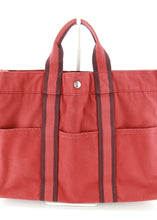Load image into Gallery viewer, Hermes Canvas Tout MM Red