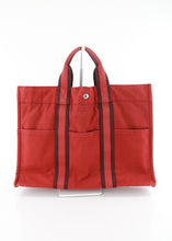 Load image into Gallery viewer, Hermes Canvas Tout MM Red