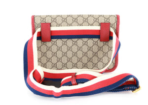 Gucci Supreme Monogram Neo Waist Bag Blue Red