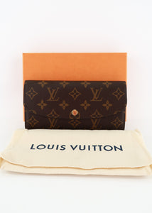 Louis Vuitton Monogram Emilie Wallet Rose Ballerine