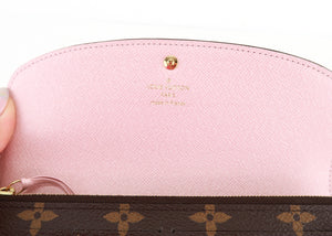 Louis Vuitton Monogram Emilie Wallet Rose Ballerine