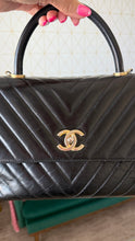 Load image into Gallery viewer, Chanel Aged Calfskin Large Coco Handle Black