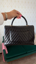 Load image into Gallery viewer, Chanel Aged Calfskin Large Coco Handle Black