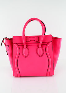 Celine Mini Luggage Fluo Pink