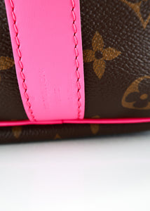 Louis Vuitton Colormania Monogram Keepall 50 Bandouliere Pink