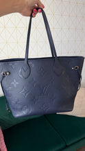Load image into Gallery viewer, Louis Vuitton Empreinte Neverfull MM Navy