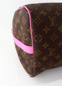 Louis Vuitton Colormania Monogram Keepall 50 Bandouliere Pink