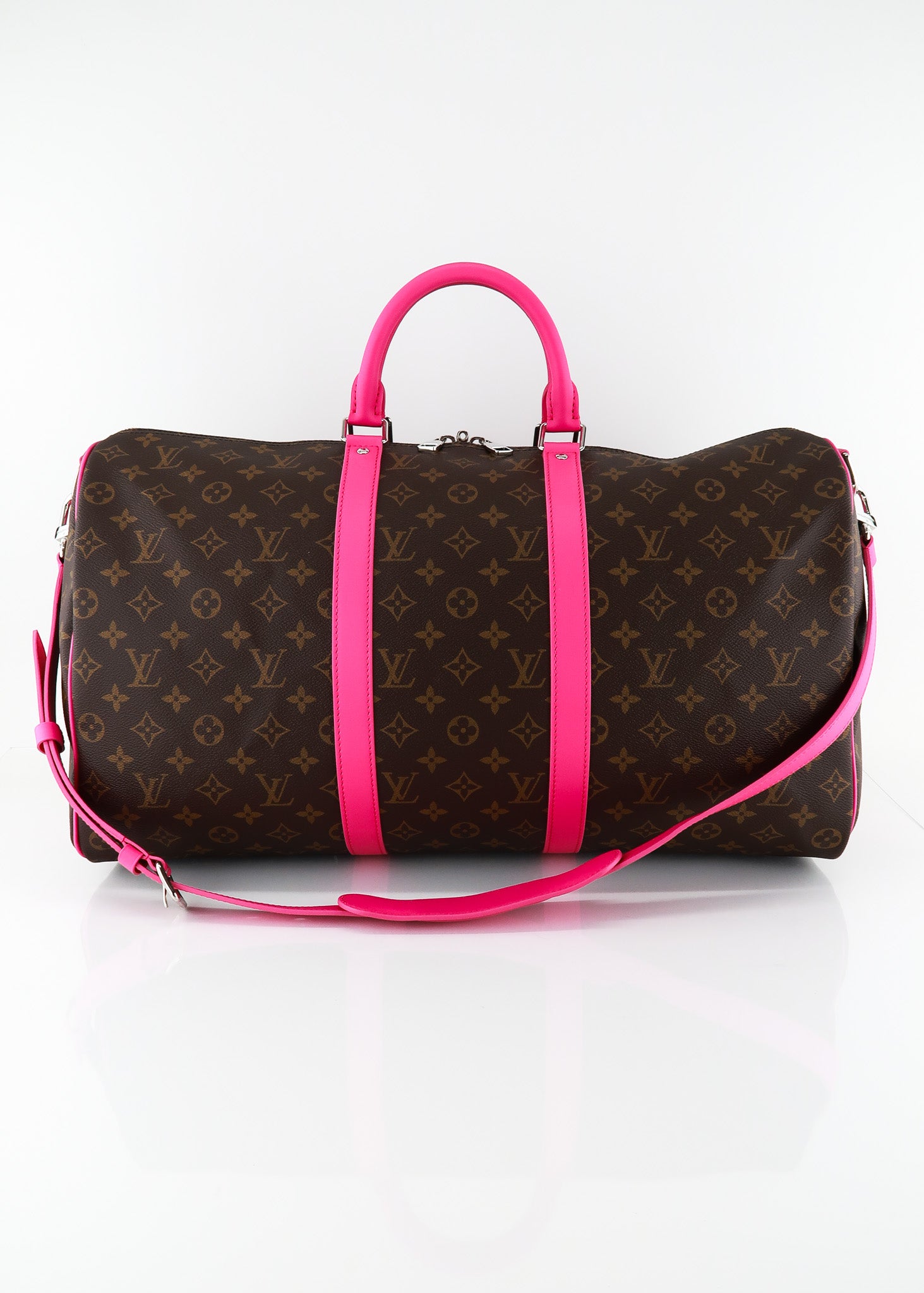 Louis Vuitton Colormania Monogram Keepall 50 Bandouliere Pink – DAC