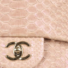 Load image into Gallery viewer, Chanel Iridescent Pink Python Jumbo Classic Doulble Flap