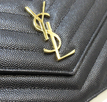 Load image into Gallery viewer, Saint Laurent Cassandra Wallet on Chain Black