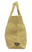 Load image into Gallery viewer, Prada Crochet Large Tote Bag Beige