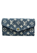 Load image into Gallery viewer, Louis Vuitton Monogram Denim Jacquard Sarah Wallet