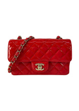 Load image into Gallery viewer, Chanel Mini Classic Flap Patent Red GHW
