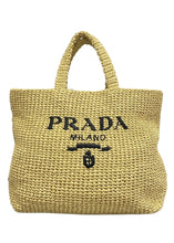 Load image into Gallery viewer, Prada Crochet Large Tote Bag Beige
