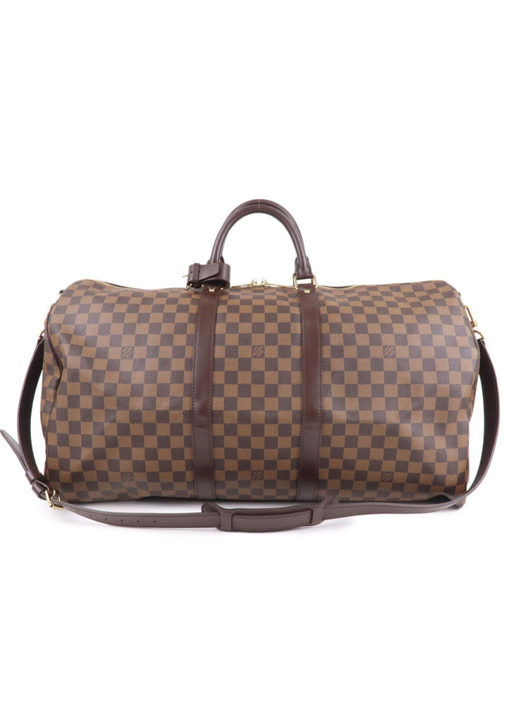 Louis Vuitton Keepall 50 Damier Ebene Canvas Duffle Bag