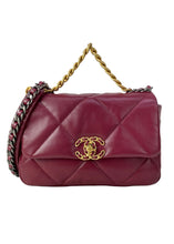 Load image into Gallery viewer, Chanel 19 Quilted Lambskin Medium Flap Bordeaux