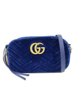 Load image into Gallery viewer, Gucci Marmont Small Velvet Royal Blue