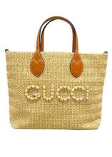 Load image into Gallery viewer, Gucci Raffia Multicolor Shoulder Bag