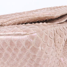 Load image into Gallery viewer, Chanel Iridescent Pink Python Jumbo Classic Doulble Flap