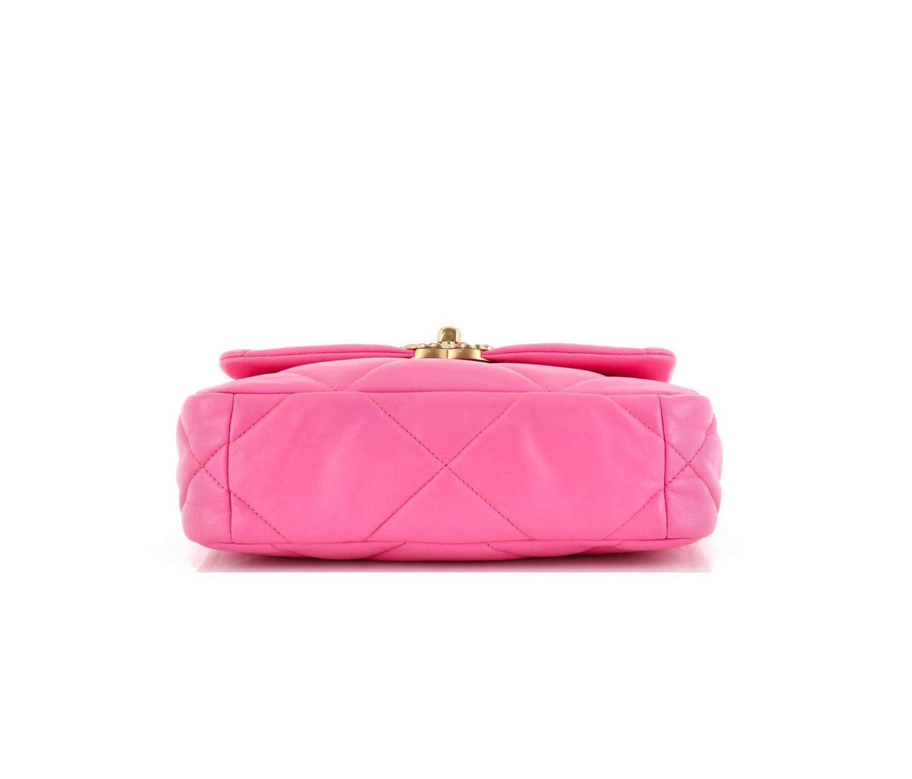 Chanel Classic Medium Double Flap Quilted Leather Shoulder Bag Neon Pink