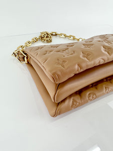 Louis Vuitton Monogram Embossed Lambskin Coussin PM Shoulder Bag (SHF- –  LuxeDH