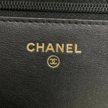 Load image into Gallery viewer, Chanel Caviar Filigree Wallet on a Chain Black