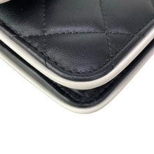 Load image into Gallery viewer, Chanel Lambskin Wallet on a Chain Black White
