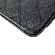 Load image into Gallery viewer, Chanel Caviar Filigree Wallet on a Chain Black
