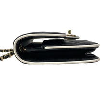 Load image into Gallery viewer, Chanel Lambskin Wallet on a Chain Black White