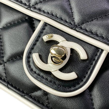 Load image into Gallery viewer, Chanel Lambskin Wallet on a Chain Black White