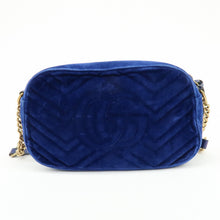 Load image into Gallery viewer, Gucci Marmont Small Velvet Royal Blue