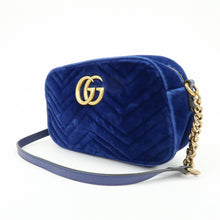 Load image into Gallery viewer, Gucci Marmont Small Velvet Royal Blue