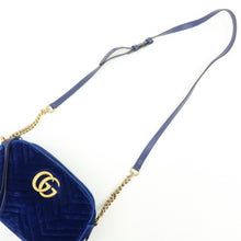 Load image into Gallery viewer, Gucci Marmont Small Velvet Royal Blue