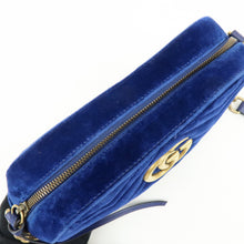 Load image into Gallery viewer, Gucci Marmont Small Velvet Royal Blue