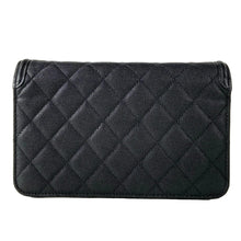 Load image into Gallery viewer, Chanel Caviar Filigree Wallet on a Chain Black