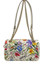 Load image into Gallery viewer, Gucci Limited Edition Multicolor Silk Floral Marmont Flap
