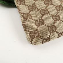 Load image into Gallery viewer, Gucci Monogram Web Double Pocket Belt BumBag Green