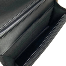 Load image into Gallery viewer, Chanel Caviar Filigree Wallet on a Chain Black